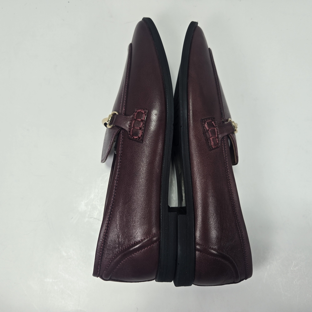Miz Mooz Women's Burgundy Paulina Bordeaux Leather Loafers Size EU 39 US 8.5 - Picture 9 of 16